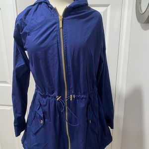 NWOT Michael Kors Navy Cinched Waist Jacket S
